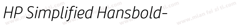 HP Simplified Hansbold字体转换